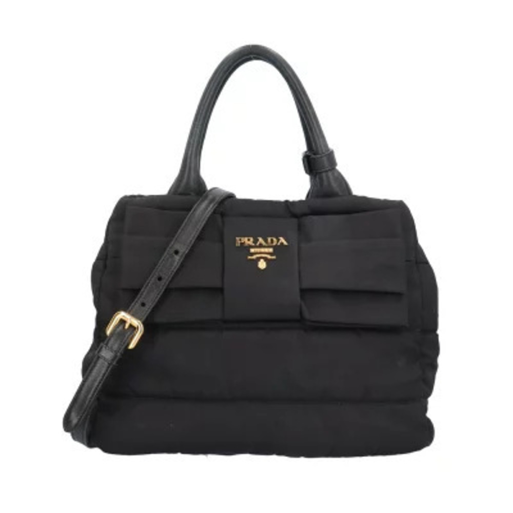 Prada Tessuto Bomber handbag tote bag Nero Black